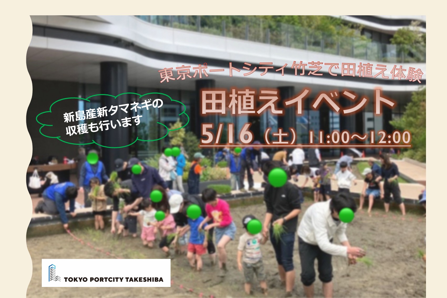 【田植えイベント＠竹芝】都会の空に近い水田で、いのちを植える体験！新玉ねぎの収穫も行います♪